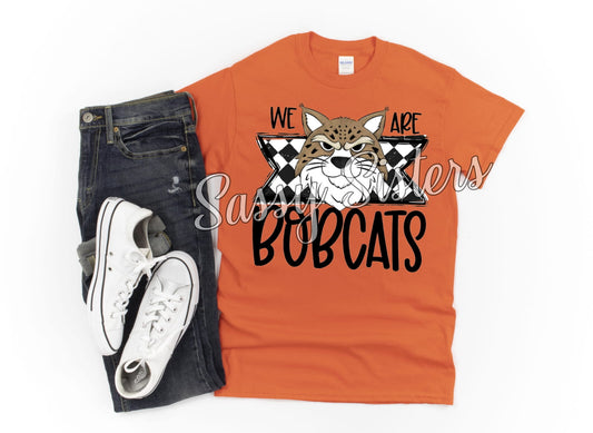 WE ARE BOBCATS CHECKERED BANNER - TRANSFER