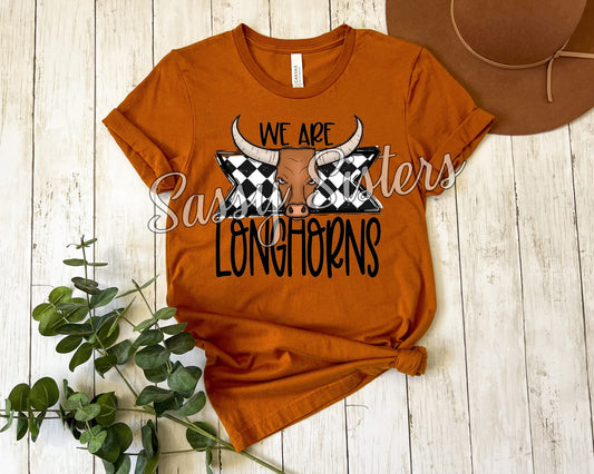 WE ARE LONGHORNS CHECKERED BANNER - TRANSFER