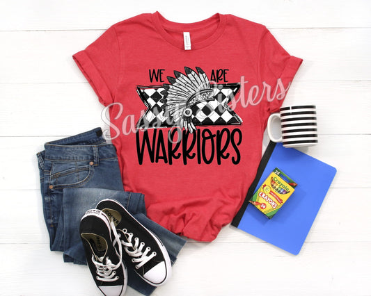 WE ARE WARRIORS CHECKERED BANNER - TRANSFER