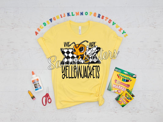 WE ARE YELLOWJACKETS CHECKERED BANNER - TRANSFER