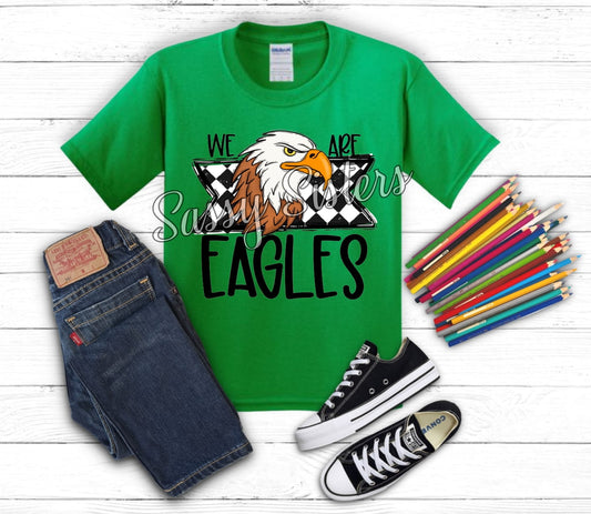 WE ARE EAGLES CHECKERED BANNER - TRANSFER