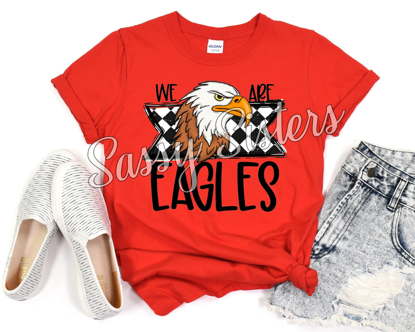 WE ARE EAGLES CHECKERED BANNER - TRANSFER