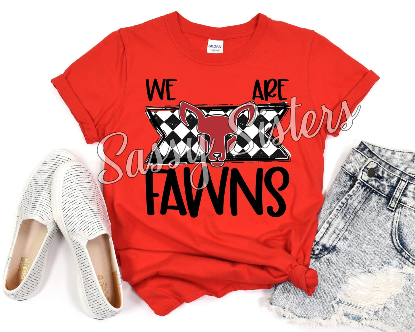 WE ARE FAWNS CHECKERED BANNER - TRANSFER