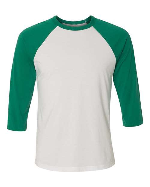 BELLA CANVAS RAGLAN - WHITE/KELLY