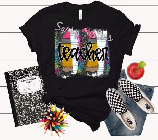 BRUSH STOKE PENCIL TEACHER - TRANSFER