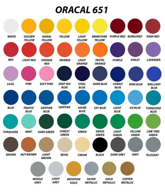 ADHESIVE VINYL - SOLID - ORACAL 651