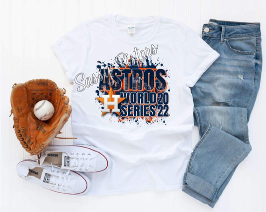 ASTROS WORLD SERIES PAINT SPLATTER - TRANSFER