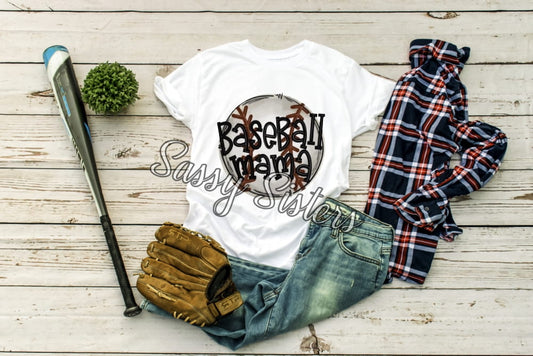 BASEBALL MAMA WATER COLOR BALL - TRANSFER