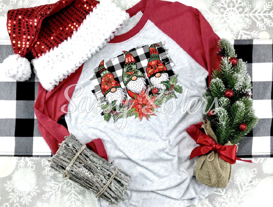 BUFFALO PLAID GNOMES - TRANSFER