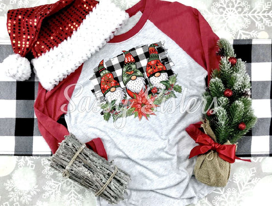 BUFFALO PLAID GNOMES - TRANSFER