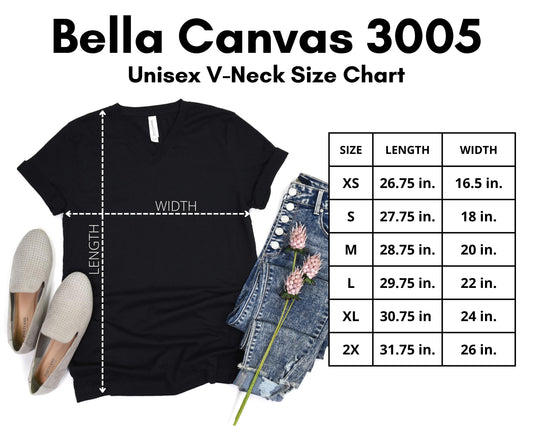 BELLA CANVAS V-NECK - HEATHER & NEON