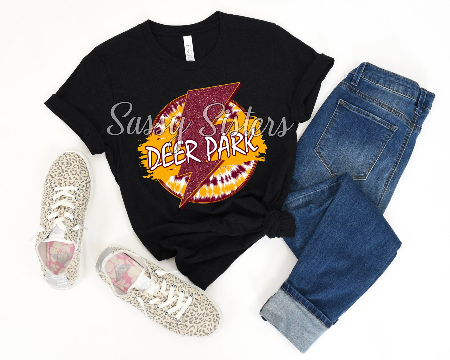 DEER PARK TIE DYE LIGHTNING BOLT - TRANSFER