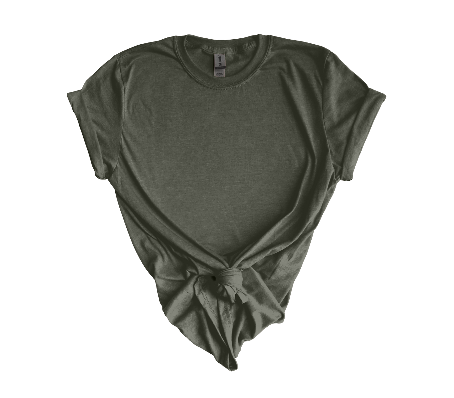 ADULT GILDAN HEATHER MILITARY GREEN-SHORT SLEEVE T-SHIRT