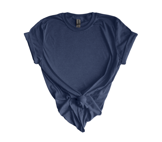 ADULT GILDAN HEATHER NAVY-SHORT SLEEVE T-SHIRT