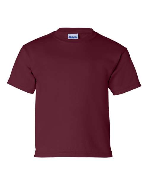 MAROON SHORT SLEEVE GILDAN-YOUTH