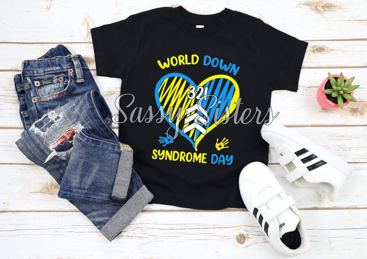 WORLD DOWN SYNDROME DAY HEART - TRANSFER