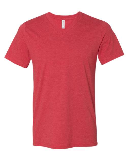 BELLA CANVAS V-NECK - HEATHER & NEON